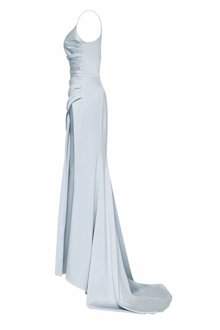 Milla Strapped Gown With Sexy Thigh Side Slit 6 Milla Strapped Gown With Sexy Thigh Side Slit