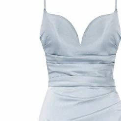 Milla Strapped Gown With Sexy Thigh Side Slit 38 Milla Strapped Gown With Sexy Thigh Side Slit