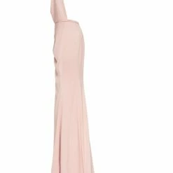 Milla COLLECTIONS Pink Mock Neck Sleeveless High Slit Dress 11 Milla COLLECTIONS Pink Mock Neck Sleeveless High Slit Dress