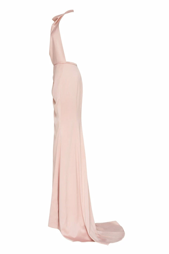 Milla COLLECTIONS Pink Mock Neck Sleeveless High Slit Dress 5 Milla COLLECTIONS Pink Mock Neck Sleeveless High Slit Dress