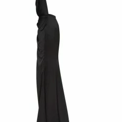 Milla COLLECTIONS Black Mock Neck Sleeveless High Slit Dress