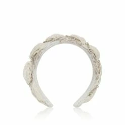 MillaNova Glitter Headband With Floral-shaped Crystals