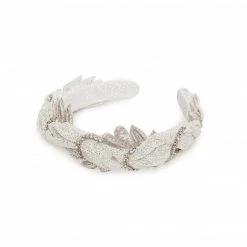 MillaNova Glitter Headband With Floral-shaped Crystals