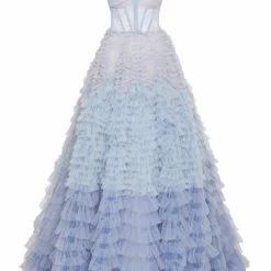 Milla Strapless Frill-Layered Fluffy Dress COLLECTIONS