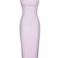 Milla COLLECTIONS Classy Midi Dress With A Square Neckline