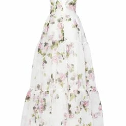 Milla COLLECTIONS Apple Blossom Tender Floral Maxi Tie-strap Dress