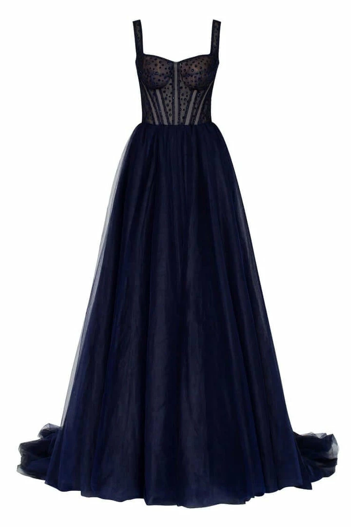 Milla Delicate Square-Neck Maxi Tulle Dress 7 Milla Delicate Square-Neck Maxi Tulle Dress