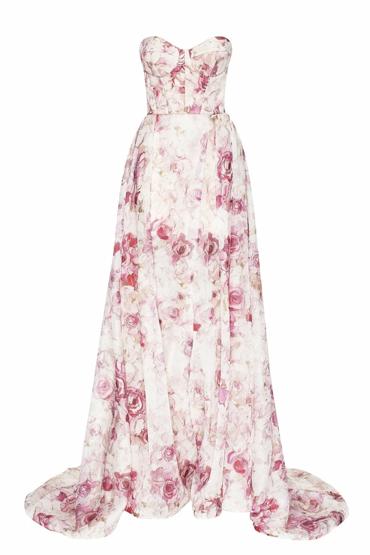 Milla Strapless Maxi Dress With Front Slit COLLECTIONS 11 Milla Strapless Maxi Dress With Front Slit COLLECTIONS