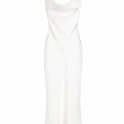 Milla Midi Slip Dress With Criss-cross Open Back