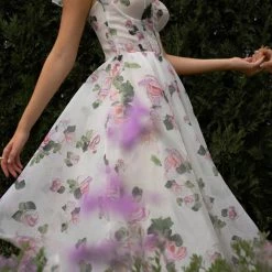 Milla Tender Floral Midi Tie-strap Dress