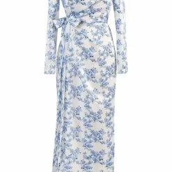 Milla COLLECTIONS Elegant Long-sleeved Floral Midi Dress