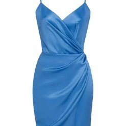 Milla Classy Wrapped Mini Dress In Silk