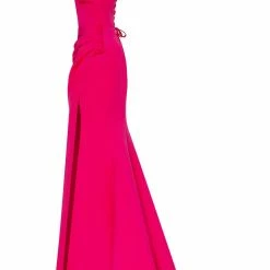 Milla Strapless Evening Gown With Thigh Slit 60 Milla Strapless Evening Gown With Thigh Slit