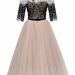 Milla Strapless Midi Tulle Dress