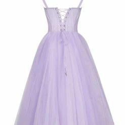 Milla Tie Shoulder Midi Tulle Dress
