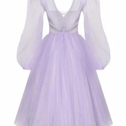 Milla Tie Shoulder Midi Tulle Dress