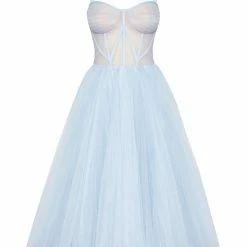Milla Tie Shoulder Midi Tulle Dress
