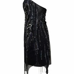 Milla COLLECTIONS Off-the-shoulder Beaded Gown