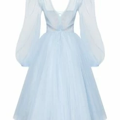 Milla Tie Shoulder Midi Tulle Dress