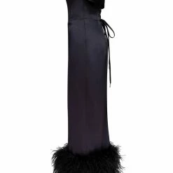 Milla Off The Shoulder Cocktail Feather Dress