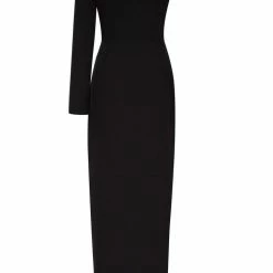 Milla Long-sleeved Dress With Sharp Shoulder Cut