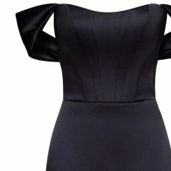 Milla Off The Shoulder Cocktail Feather Dress