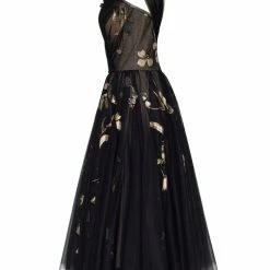 Milla Gold Applique Tulle Midi Dress COLLECTIONS