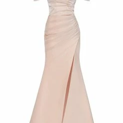 Milla Epic Off-the-shoulder Thigh Slit Maxi Dress