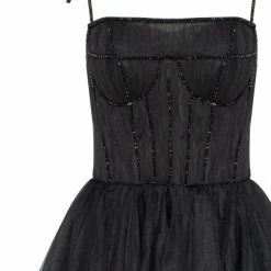 Milla Tie-strap Cocktail Dress With The Elegant Corset Embroidery 27 Milla Tie-strap Cocktail Dress With The Elegant Corset Embroidery