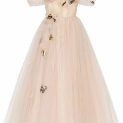 Milla Off-the-shoulder Midi Gown With The Tender Embellishment COLLECTIONS