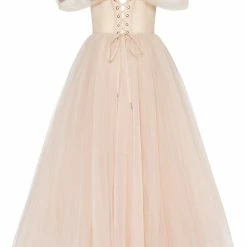 Milla Off-the-shoulder Midi Gown With The Tender Embellishment COLLECTIONS 14 Milla Off-the-shoulder Midi Gown With The Tender Embellishment COLLECTIONS