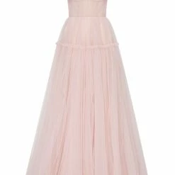 Milla COLLECTIONS Misty Rose Tie-straps Tulle Prom Dress
