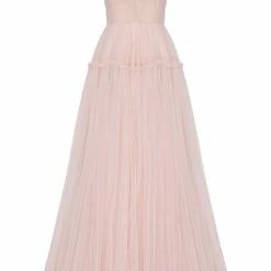 Milla COLLECTIONS Misty Rose Tie-straps Tulle Prom Dress