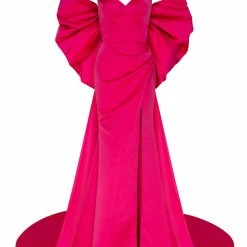 Milla Strapless Evening Gown With Thigh Slit 76 Milla Strapless Evening Gown With Thigh Slit