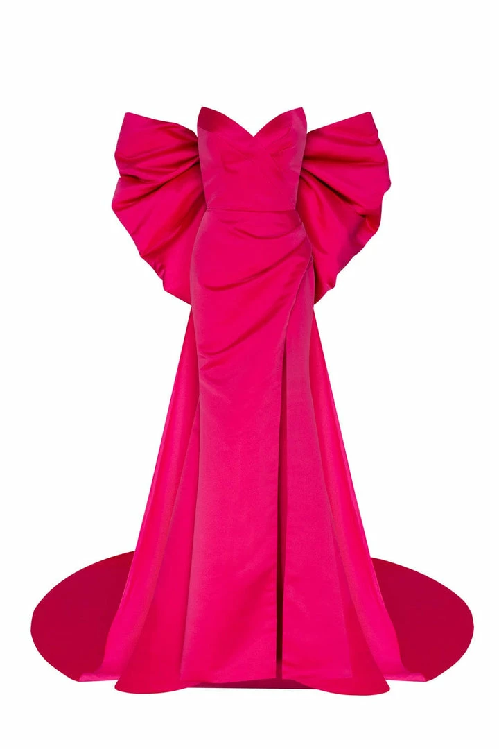 Milla Strapless Evening Gown With Thigh Slit 22 Milla Strapless Evening Gown With Thigh Slit