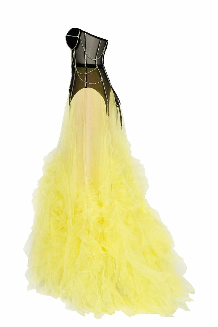 Milla Neon Maxi Skirt With Puffy Ruffles COLLECTIONS 19 Milla Neon Maxi Skirt With Puffy Ruffles COLLECTIONS