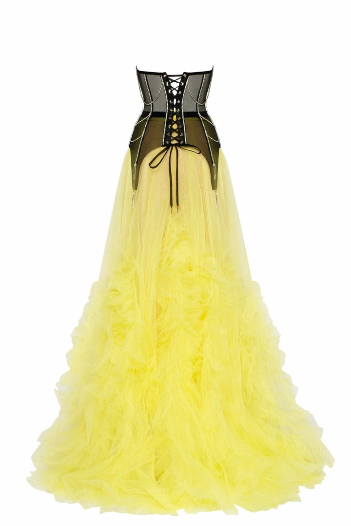 Milla Neon Maxi Skirt With Puffy Ruffles COLLECTIONS 20 Milla Neon Maxi Skirt With Puffy Ruffles COLLECTIONS