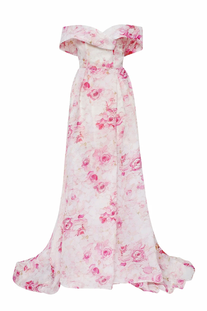 Milla COLLECTIONS Chic Off-the-shoulder Floral Maxi Dress 4 Milla COLLECTIONS Chic Off-the-shoulder Floral Maxi Dress