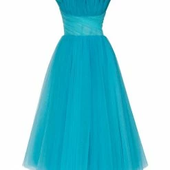 Milla Chic Evening Sleeveless Dress With The Frill Neckline COLLECTIONS