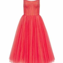 Milla Tie-strap Cocktail Dress With The Elegant Corset Embroidery