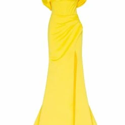 Milla Princess Strapless Gown With Thigh Slit