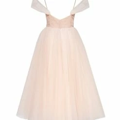Milla Feminine Tulle Cocktail Dress With The Light Off-the-shoulder Sleeves COLLECTIONS