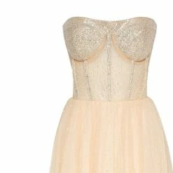 Milla Gittery Strapless Maxi Dress