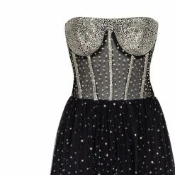 Milla Gittery Strapless Maxi Dress