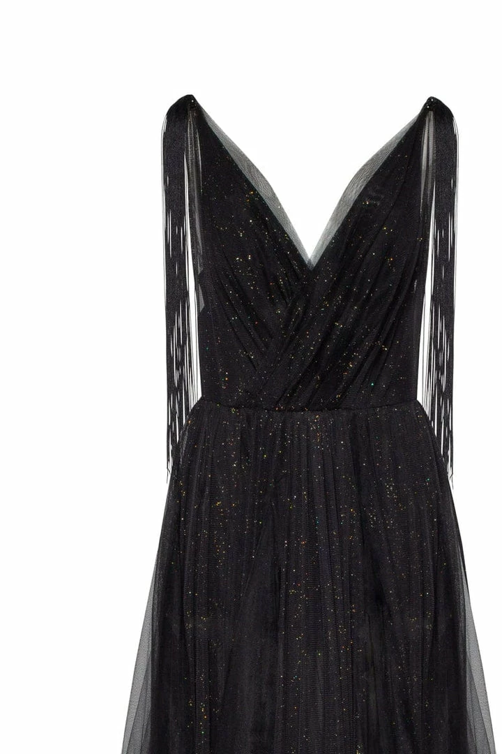 Milla COLLECTIONS V-Neck Transparent Maxi Dress 8 Milla COLLECTIONS V-Neck Transparent Maxi Dress