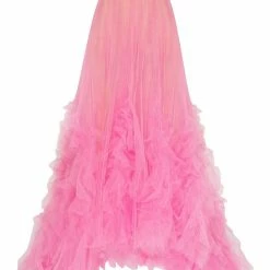 Milla Neon Maxi Skirt With Puffy Ruffles COLLECTIONS 22 Milla Neon Maxi Skirt With Puffy Ruffles COLLECTIONS