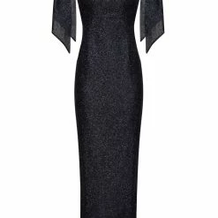 Milla COLLECTIONS Shimmering Evening Fitted Midi Dress
