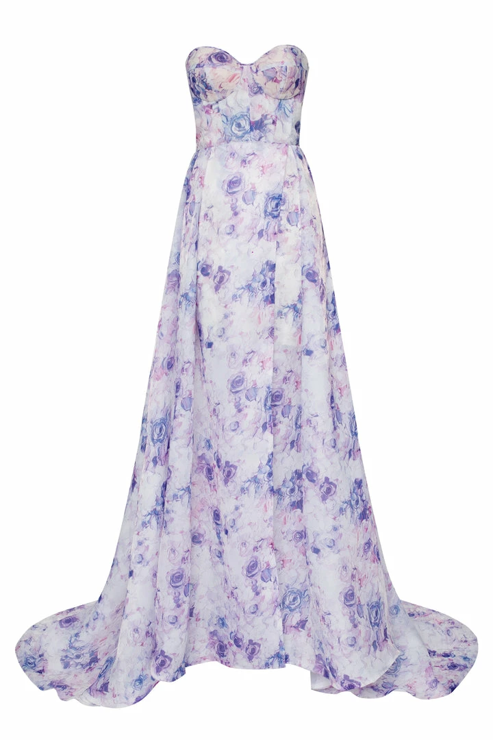 Milla Strapless Maxi Dress With Front Slit COLLECTIONS 4 Milla Strapless Maxi Dress With Front Slit COLLECTIONS