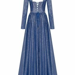 Milla COLLECTIONS Long-sleeve Maxi Dress Decorated With Shiny Rhinestones 18 Milla COLLECTIONS Long-sleeve Maxi Dress Decorated With Shiny Rhinestones