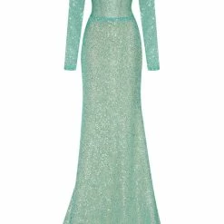 Milla Romantic Off-the-shoulder Sparkling Long Dress